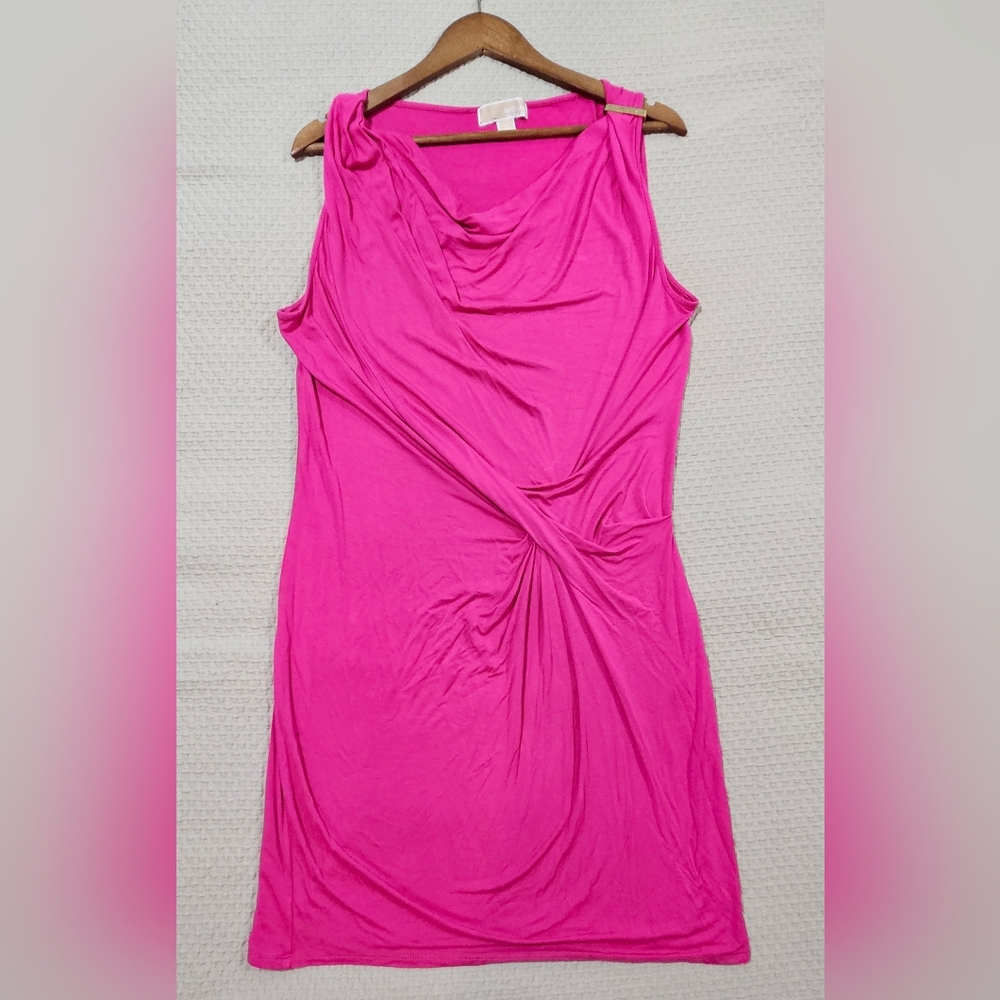 MICHAEL Michael Kors Vibrant Pink Sleeveless Coctail Dress Nordstrom Size L